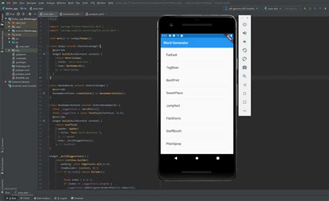 flutter using android studio.